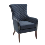 27" Accent Chair,Wood High-Density Foam Modern Style For Living Room, Blue B03548551