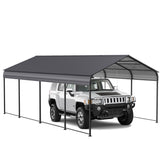 ZNTS Metal Carport 12 ×20 FT Heavy Duty with Galvanized Roof, Metal Garage Canopy with Galvanized 19656739