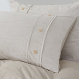 3 Piece Organic Cotton Oversized Duvet Cover Set Natural King/Cal King B035129096