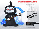 6Ft Halloween Inflatable Ghost Decor - Built-In Blower for Easy Installation, Shinning Module Lights 81686860
