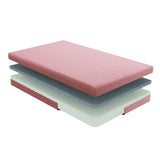 7inch Twin and Pillow Set Breathable Fabric Gel-Infused Memory Foam, Pink, B011P213350