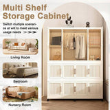 Portable Wardrobe Closet Storage Organizer for Clothes,Clothes Dresser,12 Magnetic Doors-12 Cubes & 58570545