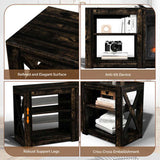 Dark gray oak color 178 * 34.5 * 60cm embossed particleboard with triamine double-sided cross 93216952