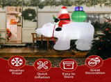 6ft 15W 7pcs LED Lights Santa Claus Rides Polar Bear Garden Santa Claus Decoration 07964549