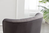 Elon Contemporary Velvet Upholstered Accent Chair, Gray T2574P172742