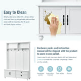 Modern Style Hall Tree with Storage Cabinet and 2 Large Drawers, Widen Mudroom 77674371
