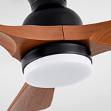 Hot sales 42 Inch Black Ceiling Fan with Lights Flush Mount Ceiling Fan with Remote Control, ABS W2991P338640