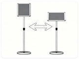Adjustable Floor Standing Sign Holder, 8.5"x11" Front Loading Snap Frame with 360&deg Rotatable 64913482