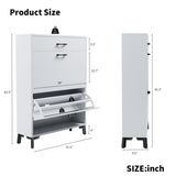 Shoe Storage Cabinet for Entryway, Free Standing Shoe Organizer with 2 Flip Drawers, Hidden Shoe W578124376