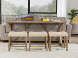 4-Piece Bar Table Set with Power Outlet, Dining Bar Table and Chairs Set,Bar Table Set with 3 Padded W1998P193823