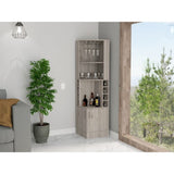 Seattle Bar Cabinet, Eight Bottle Cubbies, Two Large Open Shelves B128P176129