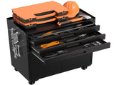 34.3" Rolling Metal Tool Cabinet - Heavy Duty Garage Storage with Lockable Doors & 3 Drawers, Mobile 62640081