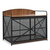 42.8" Heavy Duty Large Dog Crate Furniture for Large Medium Dog, Farmhouse Wooden Dog Kennel Indoor N704P246986D