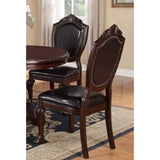 Royal Majestic Formal Set of 2 Side Chairs Brown Color Rubberwood Dining Room Furniture Intricate B01180913