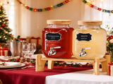 2 Pack 1 Gallon Beverage Dispenser, Glass Drink Dispenser with Wood Stand for Parties 80389657