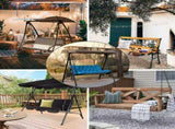 Swing Cushions 2-3 Seater Replacement Waterproof Bench Cushion 47.2x39.4x3.94in-120x100x10cm 09871834