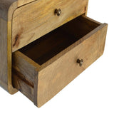 Artisan Furniture Solid Wood Oak-ish 2 Drawer Floating nightstand B182P280787