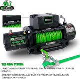 STEGODON New 9500 lb. Load Capacity Electric Winch S3,12V Waterproof IP67 Electric Winch with Hawse W121842967