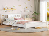 Twin Size Platform Bed Frame Headboard, Solid Wood Low Profile Platform Bed Frame, Floor Bed W1580P438797