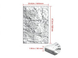 4-Pack 48x24 Inch PU Stone 3D Wall Panels, 32 Sq.Ft Coverage, Faux Stone Look for Accent Wall & 60402152