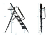 Step Ladder, Folding Step Stool with Wide Anti-Slip Pedal, Sturdy Steel Ladder, Convenient Handrail, W2660P468424
