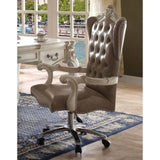 ZNTS Vintage Grey and Bone White Swivel Chair with Lift B062P189123