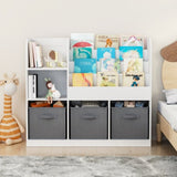 ZNTS Kids Bookcase and Bookshelf, Multifunctional Bookcase with 3 Collapsible Fabric Drawers, Bookcase W808127602