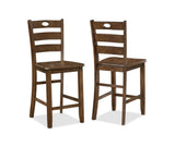 Casual 5-Piece Counter Height Dining Square Table Side Chairs Kitchen Table Dining Room Wooden B011P184055
