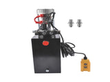 DC 12V Electric Hydraulic Pump Unit Metal Reservoir Double Acting 10 Quart 16003671
