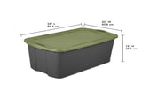 (2 pack) EZ Carry 30 Gallon Extra-Large Storage Bin, Plastic Storage Container with Full-Grip 34983656