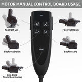 Dual Motor Infinite Position Up to 350 LBS Leatherair Power Lift Recliner Chair, Heavy Duty Motion W3224P290206