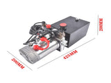 4 Quart Hydraulic Power Unit Double Acting Pump 3200 PSI 12V DC Dump Trailer Hydraulic Pump SAE 6 76629453