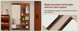 Wall Full Length Mirror, Full Body Mirror with Shelf, Full Body Mirror with Hook Wall W2987P289181