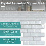 48 Pcs Peel And Stick Wall Tiles Backsplash For Kitchen Bathroom Wall Water Resistant Oil-Proof 66234607
