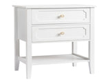 Wood Nightstand End Side Table with 2 Drawer for Living Room, Bedroom 64916799