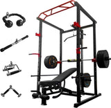 ZNTS 200lb Home Gym sets Multi-functional Power Cage,Home Adjustable Pullup Squat Rack 1000Lbs Capacity 91193831