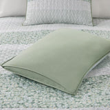 ZNTS 4 Piece Seersucker Quilt Set with Throw Pillow B035129014