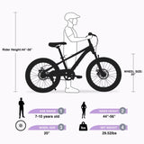 ZUKKA Mountain Bike,20 Inch MTB for Boys and Girls Age 7-10 Years,Multiple Colors W1019P191759