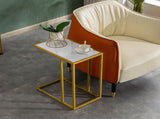 Marble Simple C-Side Table White 44375930