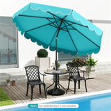 10 Feet Patio Umbrella with Crank Tilt Adjustment - Turquoise 93531992