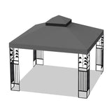 ZNTS 10x10 Ft Outdoor Patio Gazebo Replacement Canopy,Double Tiered Gazebo Tent Roof Top Cover Only W41939706