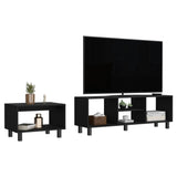 Eclipse Living Room Duo Set with TV Stand And Coffee Table with Steel Accents B070P173208