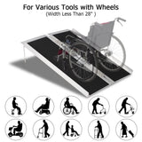 3FT Two-section Non-Skid Folding Lightweight Aluminum Alloy Wheelchair Scooter Mobility Ramps 96882424