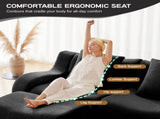Soft Teddy Fabric Boneless Sofa,No Assembly Required Streamlined Design,Anti-Slip Design 32D High W714P357234