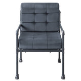 ZNTS Grey and Sandy Grey Cushion Back Accent Chair B062P185736