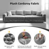 102.4 " Plush Corduroy 4-Seat Sofa,Modern Comfy Upholstered Sofa Cloud Couch,Deep Seat Couches with W1885P336064