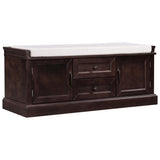 ZNTS Storage Bench with 2 Drawers and 2 Cabinets, Shoe Bench with Removable Cushion for Living Room, 24970634