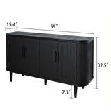 Accent Storage Cabinet, Modern Accent Buffet Cabinet Adjustable Shelves, Freestanding Sideboard W2729P202565