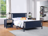 Connelly Full Bed Midnight Blue/Vintage Walnut 27512-MBL