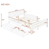 Full Size Wood Platform Bed with Guardrails on Both Sides and Two Storage Drawers, Gray N733P172700E